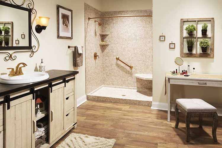 shower-wood-floor